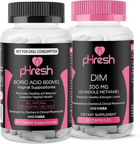 PHresh - Supositorios de ácido bórico y suplemento DIM