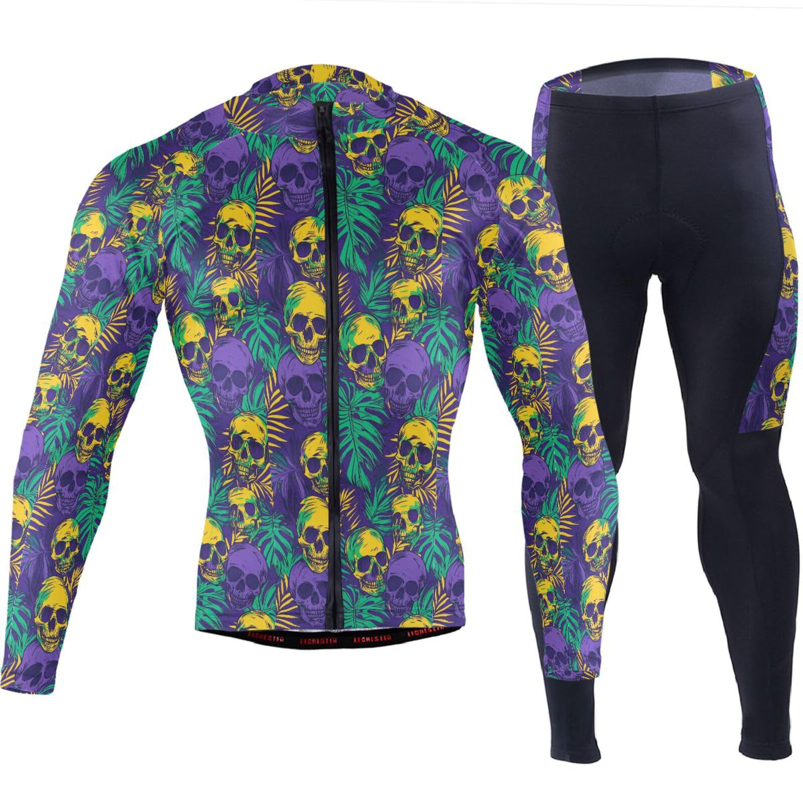 Winter-Radtrikot mit Taschen, Windbreaker, Radhose, Herren, gepolstert, 3D-gepolstert