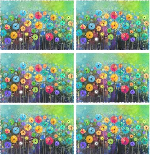 Miniatura 8 de Estacional Naturaleza Verano Otoño Invierno Flores Primavera Manteles Individuales para Mesa de Comedor Resistente al Calor Decoración de Mesa de