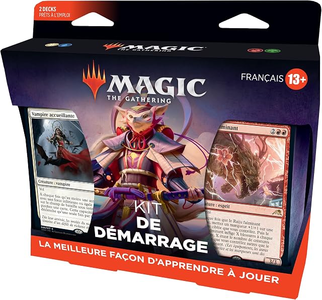 Magic The Gathering D05661010 2022 Starter Kit, 2 Ready-to-Play Decks, 2 Cards Containing MTG Arena Code (French Version), Multi-Coloured