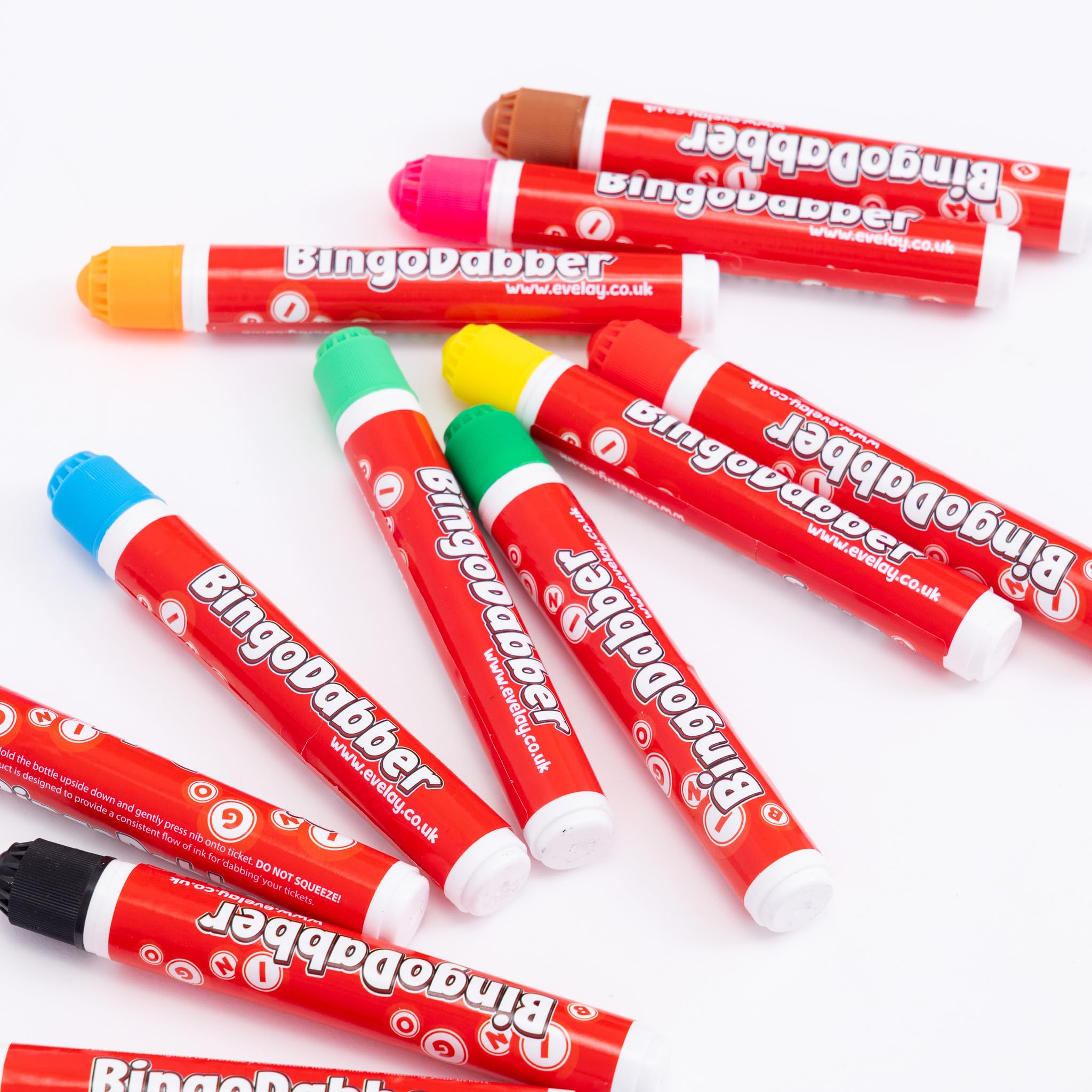 evelay 12 farbige Bingo-Dabber-Filzstifte, gemischte Stifte, Ticket-Dobber, tropffrei