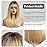 HAIRCUBE Ombre Blonde Long Straight Wig with Bangs Dark Root Long Hair With Bangs Natural Appearance Heat-resistant Synthetic Wig Daily Play Party Suitable For Fashionable Women 20Inches
