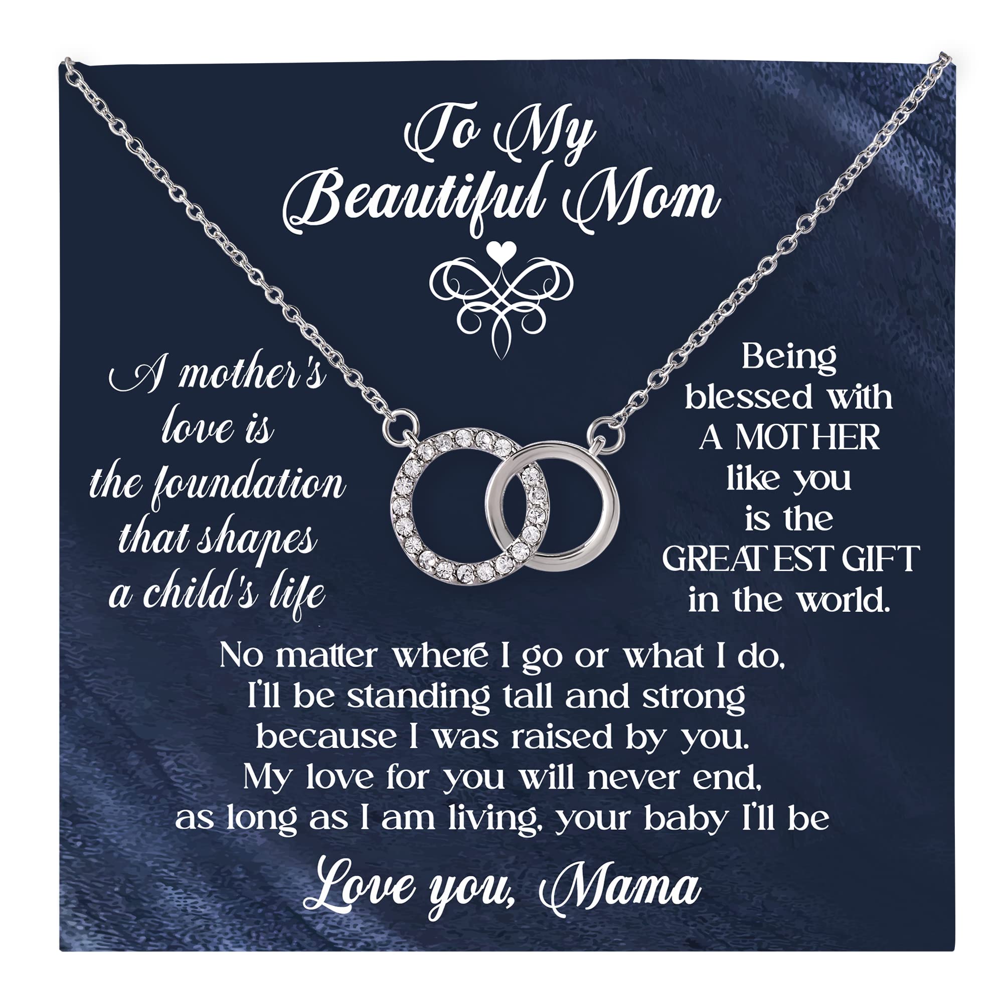 Harmony Gift Perfect Pair Necklace, gifts for mom from daughter, gifts for mom from son, great mother gifts, mom christmas gifts, gifts for mom, mom gifts, mom birthday gifts, Adult, Sterling Silver,