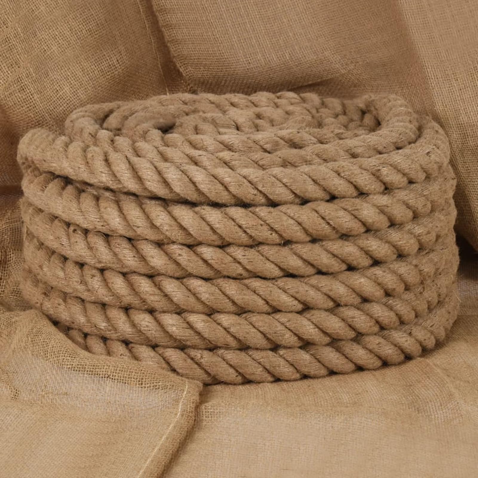 Rantry Corda in Juta Lunga 10 m Spessa 40 mm, Corda Nautica, Corda da Lavoro, Corda Multiuso per attività All'aperto, Corda Nautica, Corda Multiuso