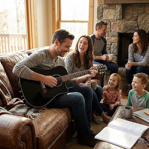 Miniatura 9 de Fender CD-60SCE Dreadnought - Guitarra acústica electroeléctrica de tapa sólida - Paquete negro con estuche duro, cable de instrumento, afinador,