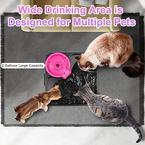 Miniatura 8 de Fuente de agua para perros grandes, dispensador de cuenco de agua de 1.8 galones con filtro de 5 capas, protección automática de desbordamiento