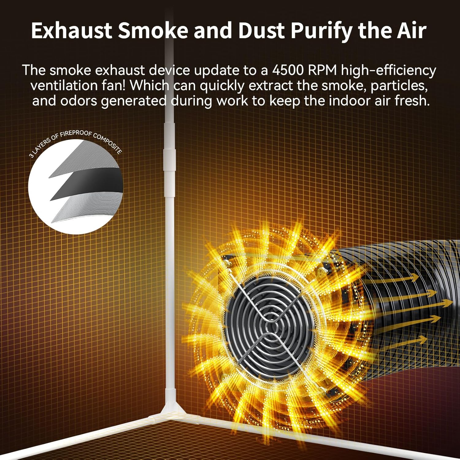 Skouphy Updated Integrated Laser Engraver Enclosure with LED Light, Ventilation Kit, Cover Tent Fits for Most Laser Cutter, Insulates Against Smoke, Odor and Eye Protection, 720x720x400mm