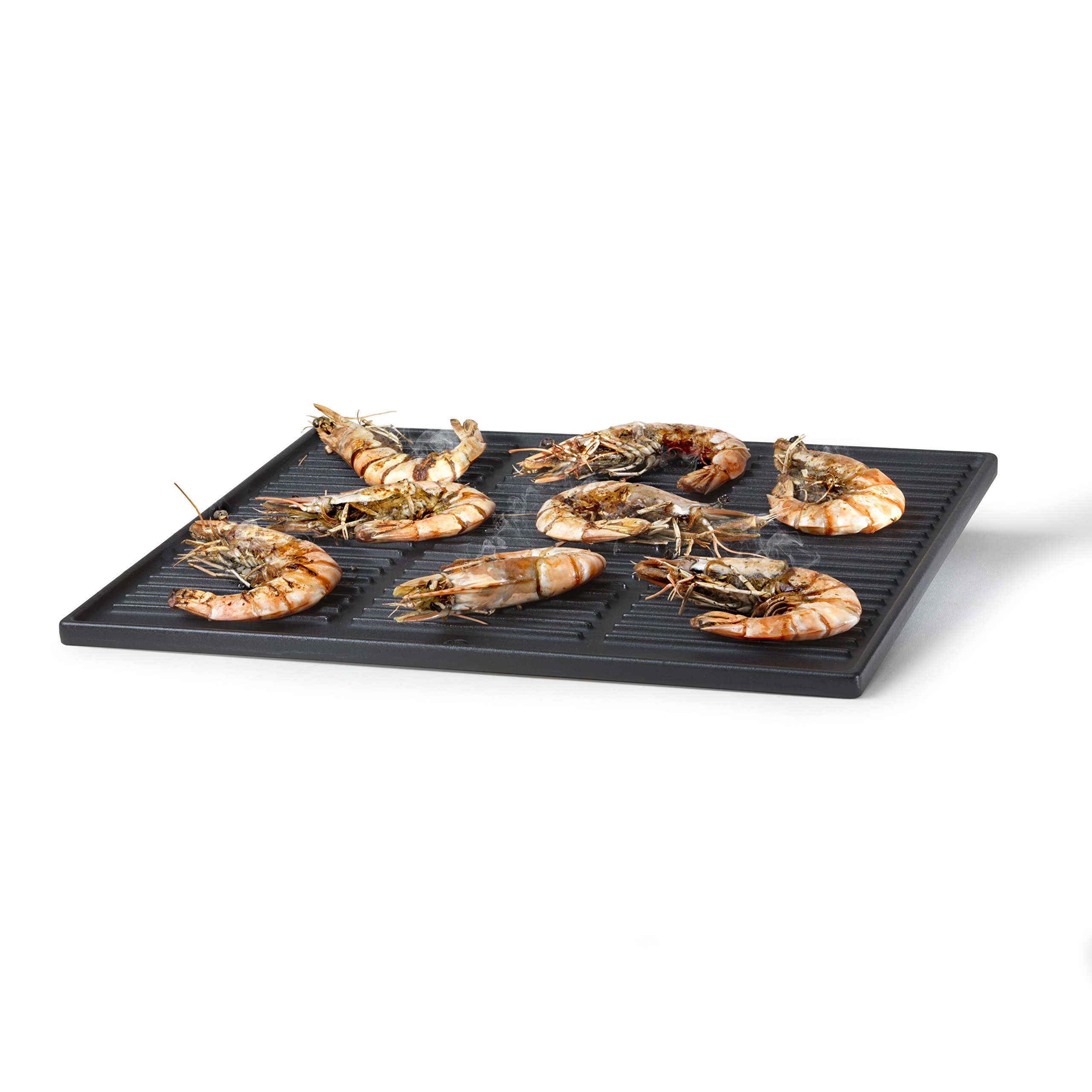 Barbecook plaque de cuisson barbecue universelle fonte émaillée 43x35cm noir