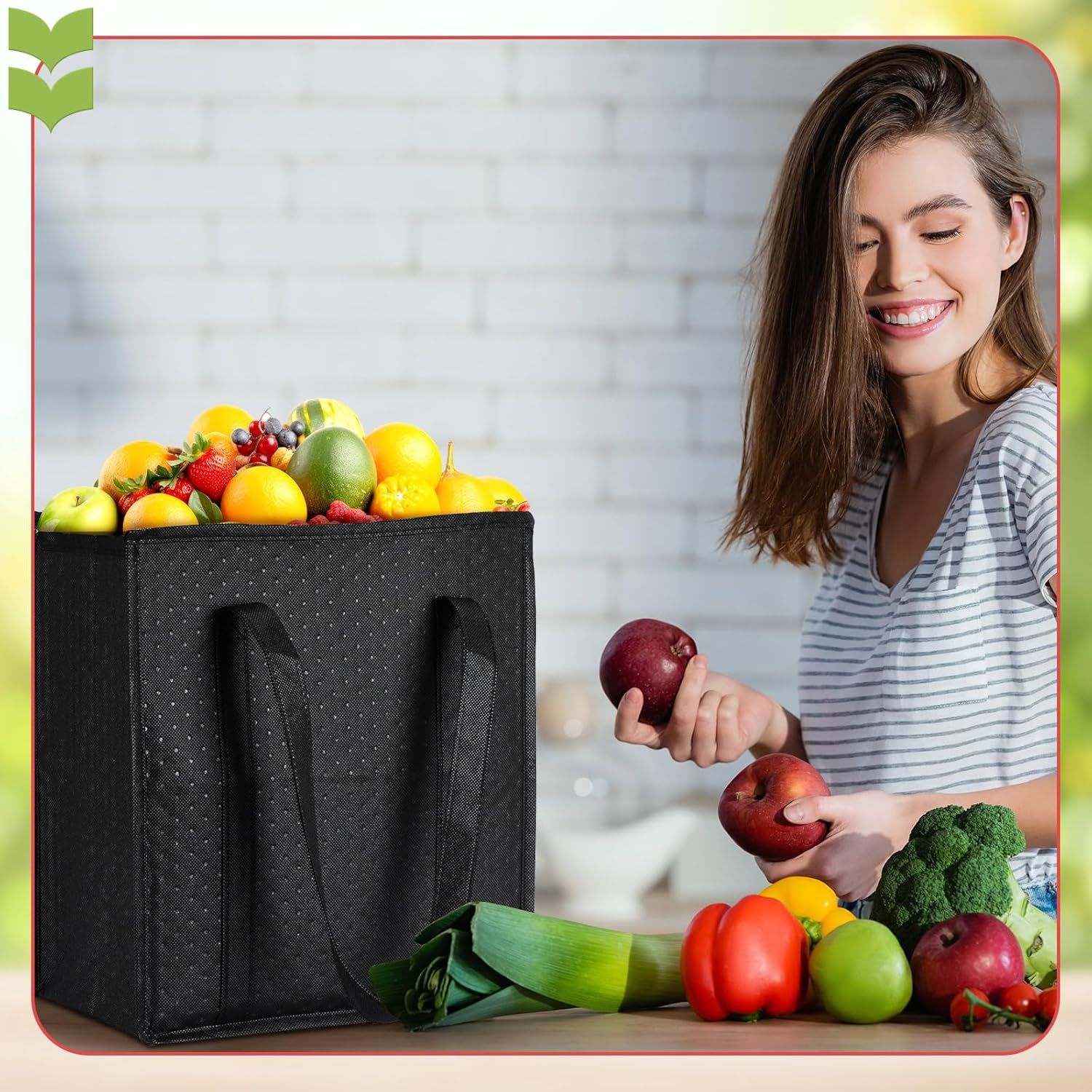 Paterr 4 Pcs Insulated Grocery Bags Large Reusable Insulated Shopping Bags with Zipper Top Cooler Totes for Hot or Cold Food - Image 3