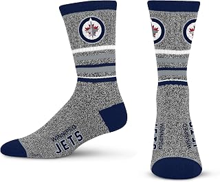 For Bare Feet Men's NFL 5 Star Marbled Crew Sock, 1 Pair