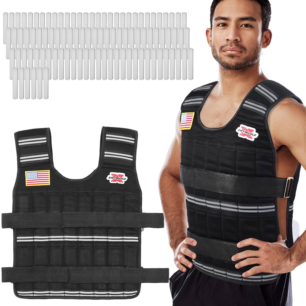 【stein】ADJUSTABLE VEST Amazon.com : Adjustable Weighted Vest, 44LB Workout