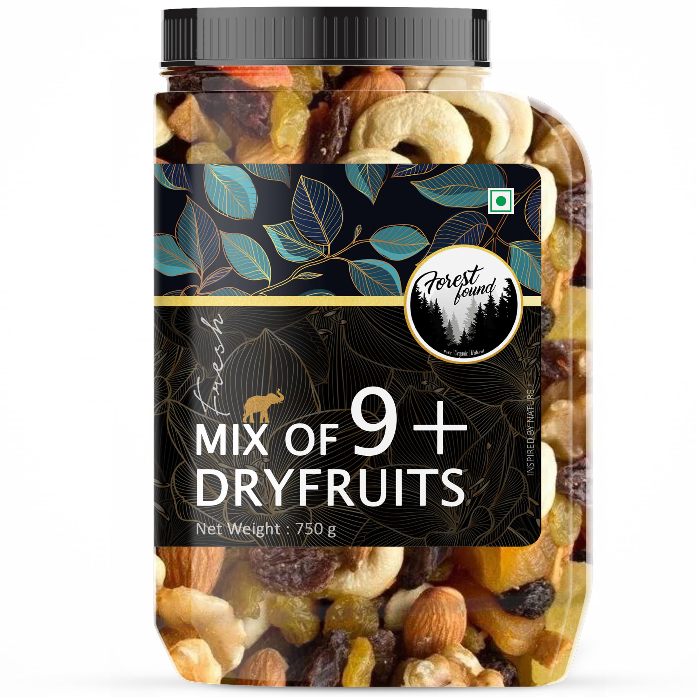 Forest Found Super Healthy Nuts Mix |Fresh Dried Fruits and Nuts Mix | Perfectly Blend with Premium Dry Fruits Mixed Diet Pack | 9+ Plus Nut Mix for Every time Snacking, 750 gm (B0CK5MC57M) Amazon Price History, Amazon Price Tracker
