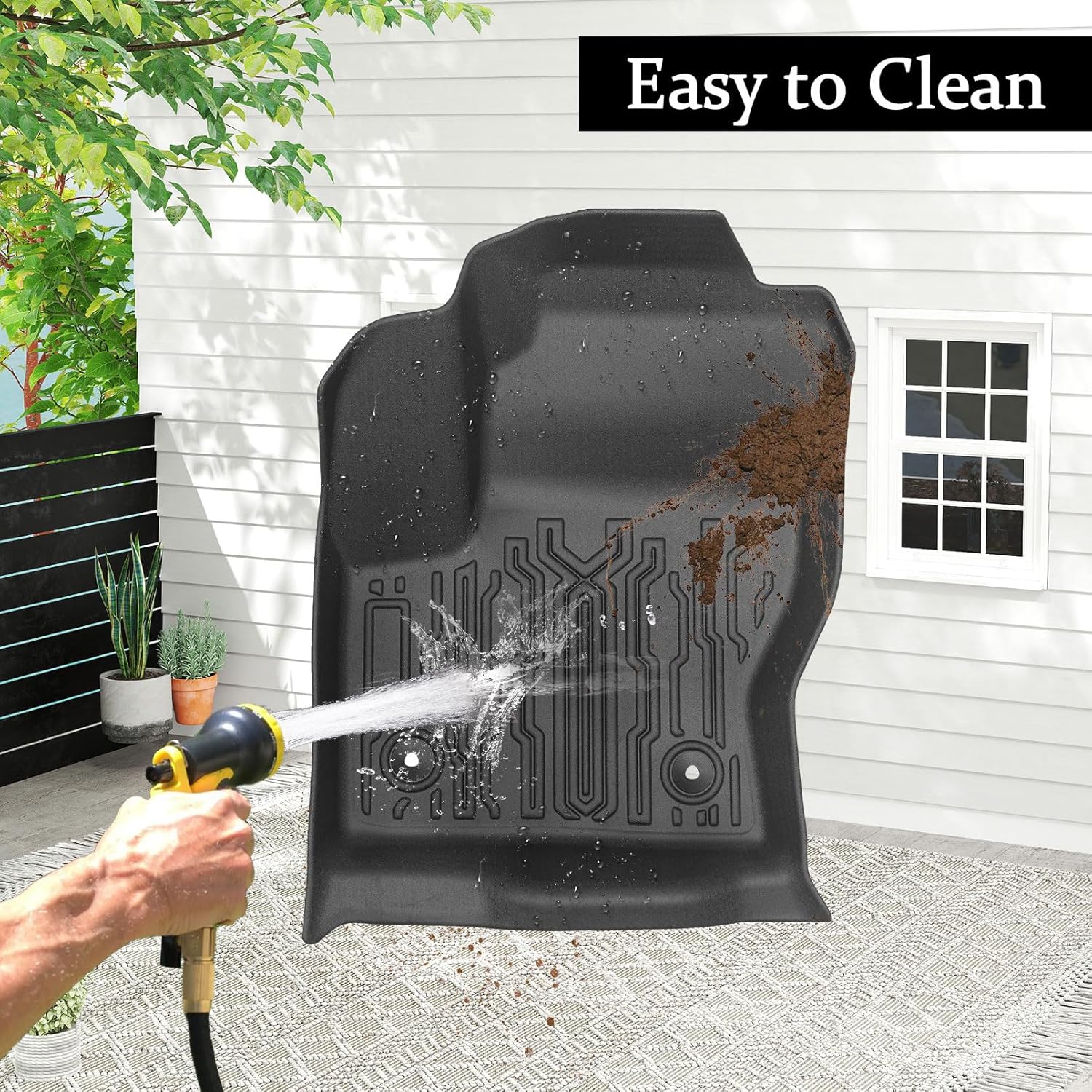 Car Floor Mats & Cargo Liner for 2013-2019 Ford Escape All Weather TPE Full Set Trunk Mat & Backrest Mats Waterproof Anti-Slip1st & 2nd Row Heavy Duty Automotive Escape Accessories Black - Image 5