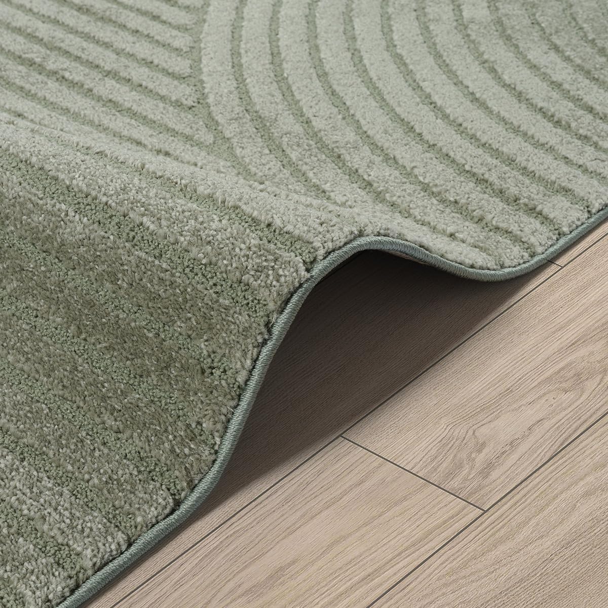 Mia’s Teppiche Atlas Tapis Moderne pour Salon à Poils Courts avec Effet Relief, Structure 3D, Haute qualité de Fibres – Parfait pour la Chambre et Le Salon, Vert, 120 x 170 cm