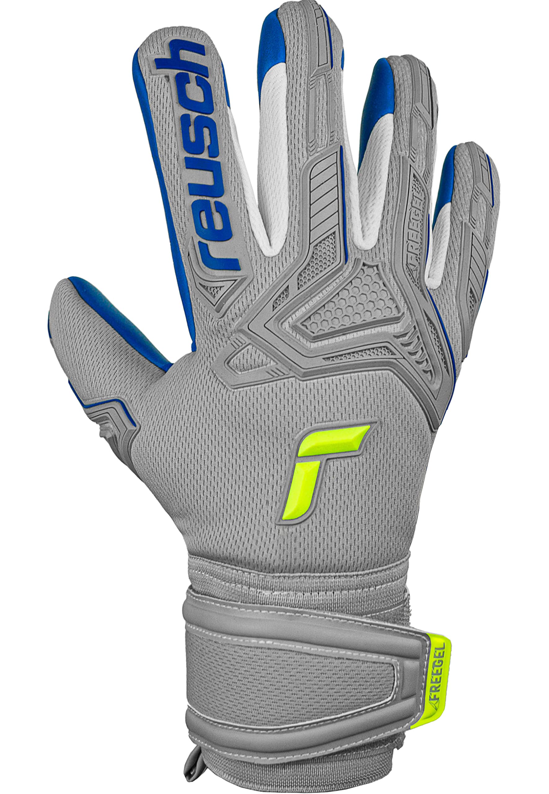 Reusch Attrakt Freegel Guantes Vapor Gray/Safety Yellow/D 11