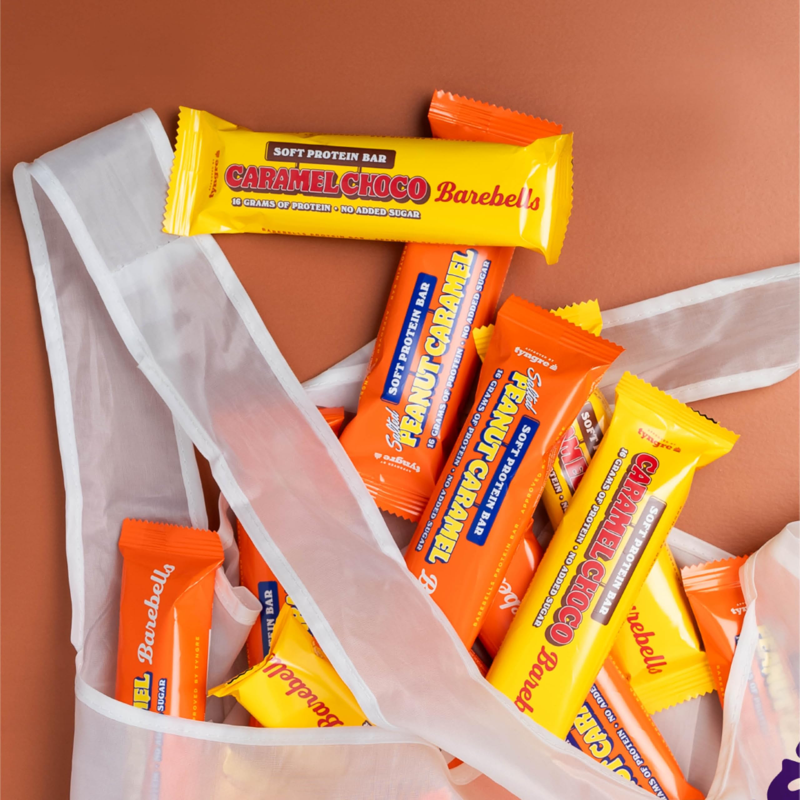 Barebells - Barritas Proteína - 16g Protein x Bar - Baja en azúcar y Calorías - Sin Aceite de Palma - Caramel Choco (12 Barritas x 55g) — view 6