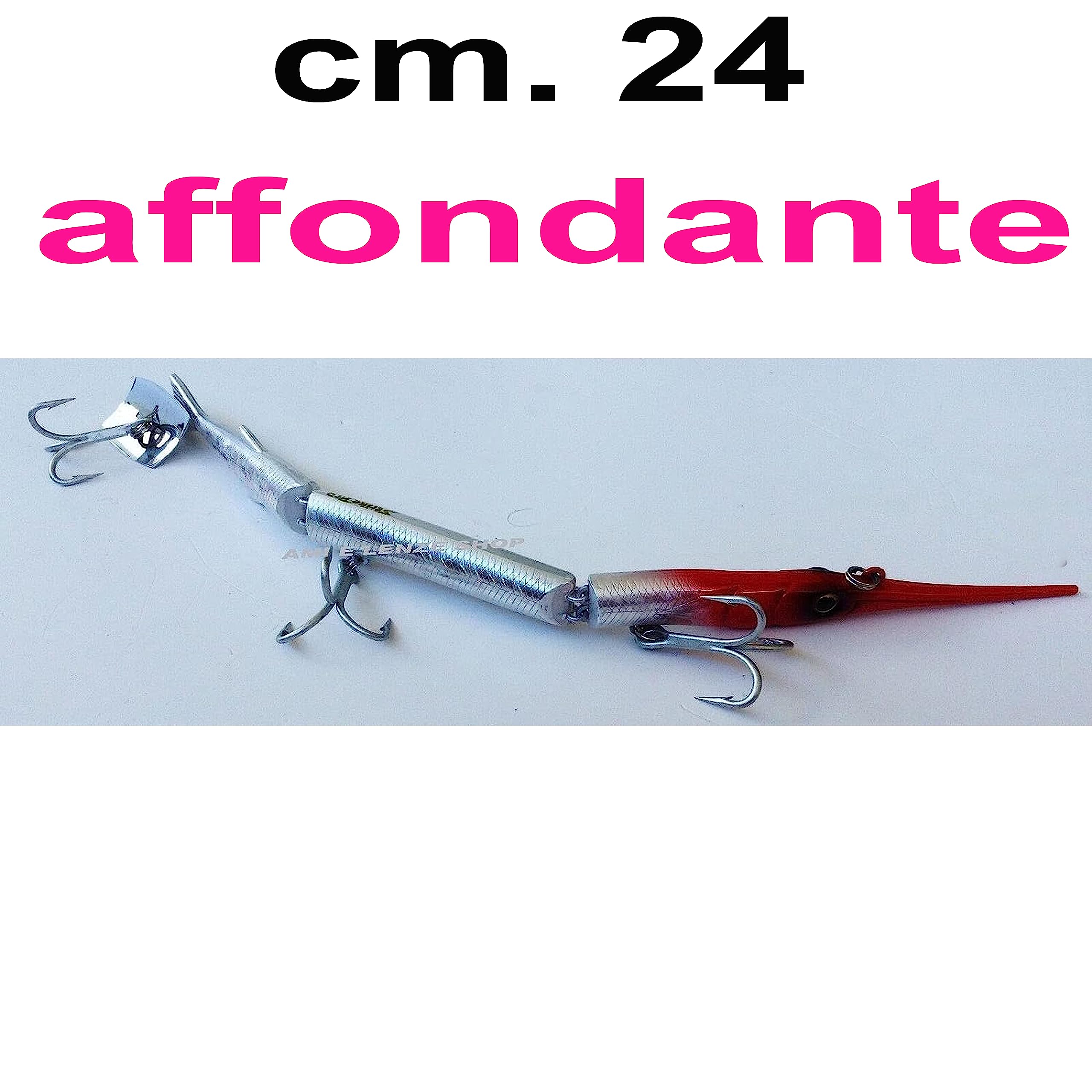 ARTIFICIALE PESCA TRAINA ESCA SPIGOLA DENTICE RICCIOLA SERRA AGUGLIA SNODATA STRIKE PRO (col.1)