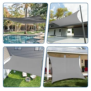 【Sol148】 Amazon.com : SUNNY GUARD Sun Shade Sail 14' X 18' Rectangle