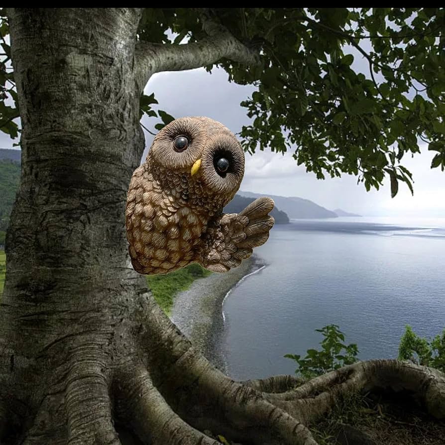 Amazon.co.jp: ZeawIEsvbyt 3Dフクロウツリーハガー、フクロウの