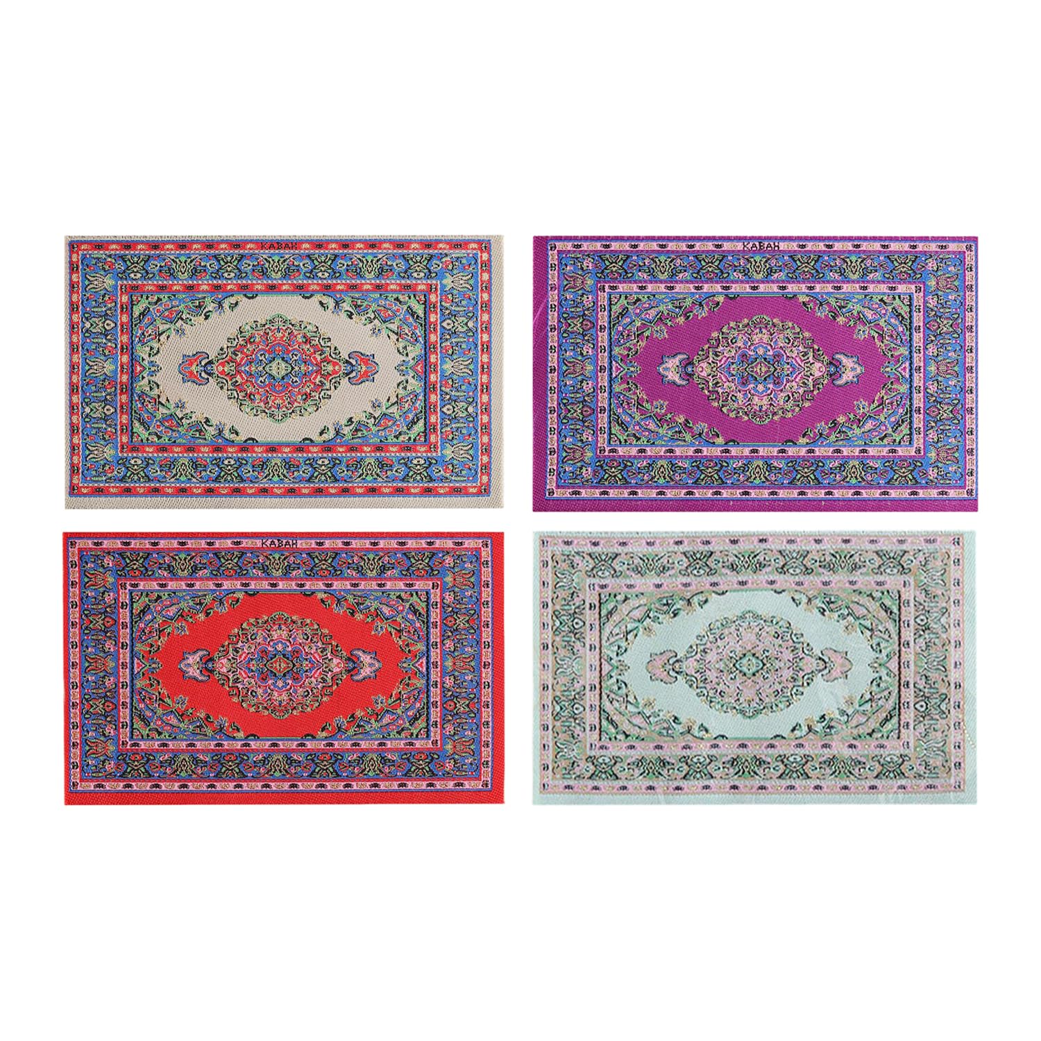 4 Piece Dollhouse Rug, Dollhouse Accessories, Miniature Dollhouse Accessories, Dollhouse Bedroom Furniture, Dollhouse Decoration Accessories