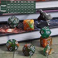 Vista 3 de CiaraQ DND - Juego de dados poliédricos con bolsa de dados para juegos de rol de Calabozos y Dragones, RPG MTG, juegos de mesa