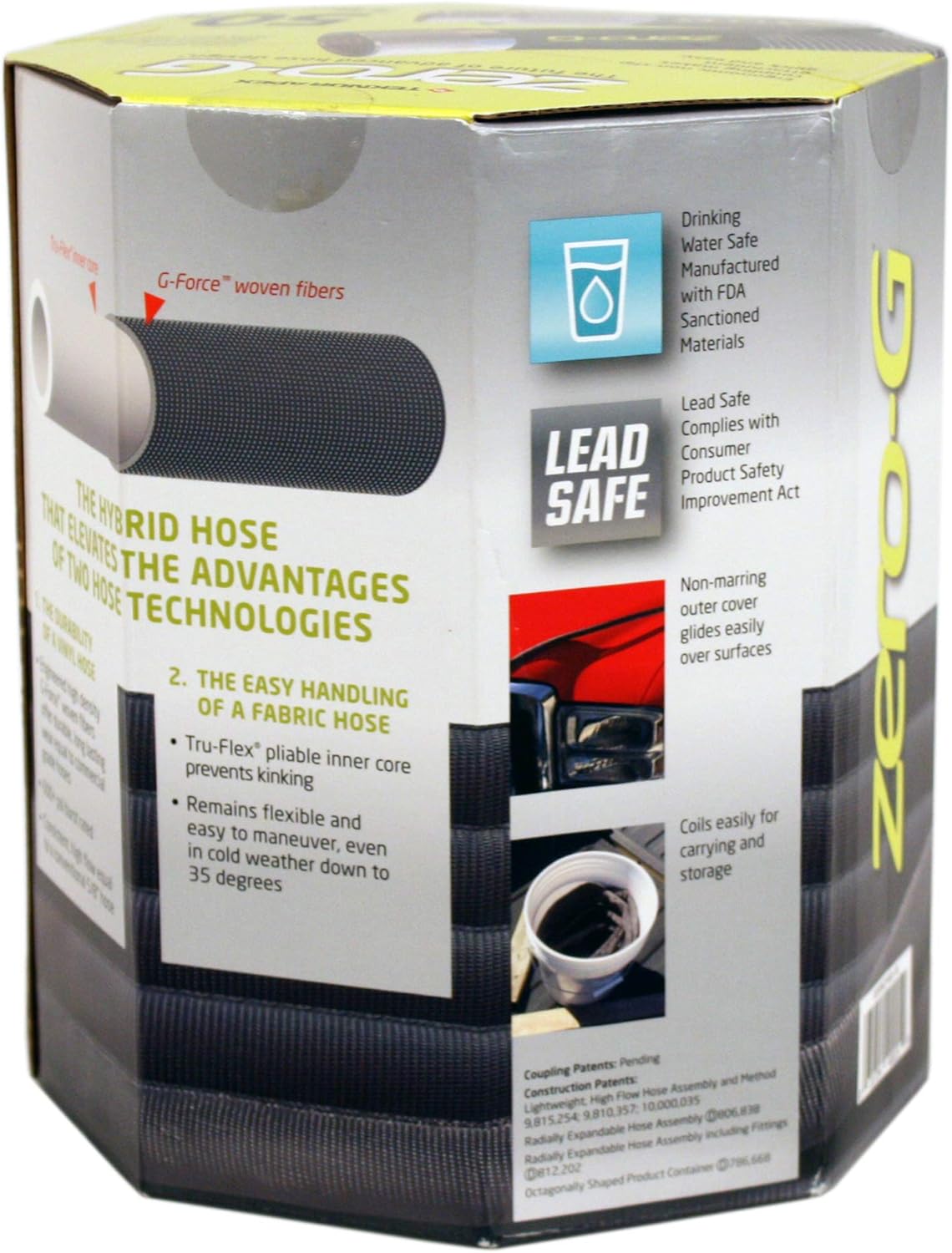 zero-G Lightweight Kink-Free Garden Hose (5/8" x 50', 2Pack)