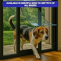 Vista 9 de Pantalla universal Puerta de gato y perro Se adapta a porches mosquiteros, puertas correderas y ventanas Instalación en medio de malla