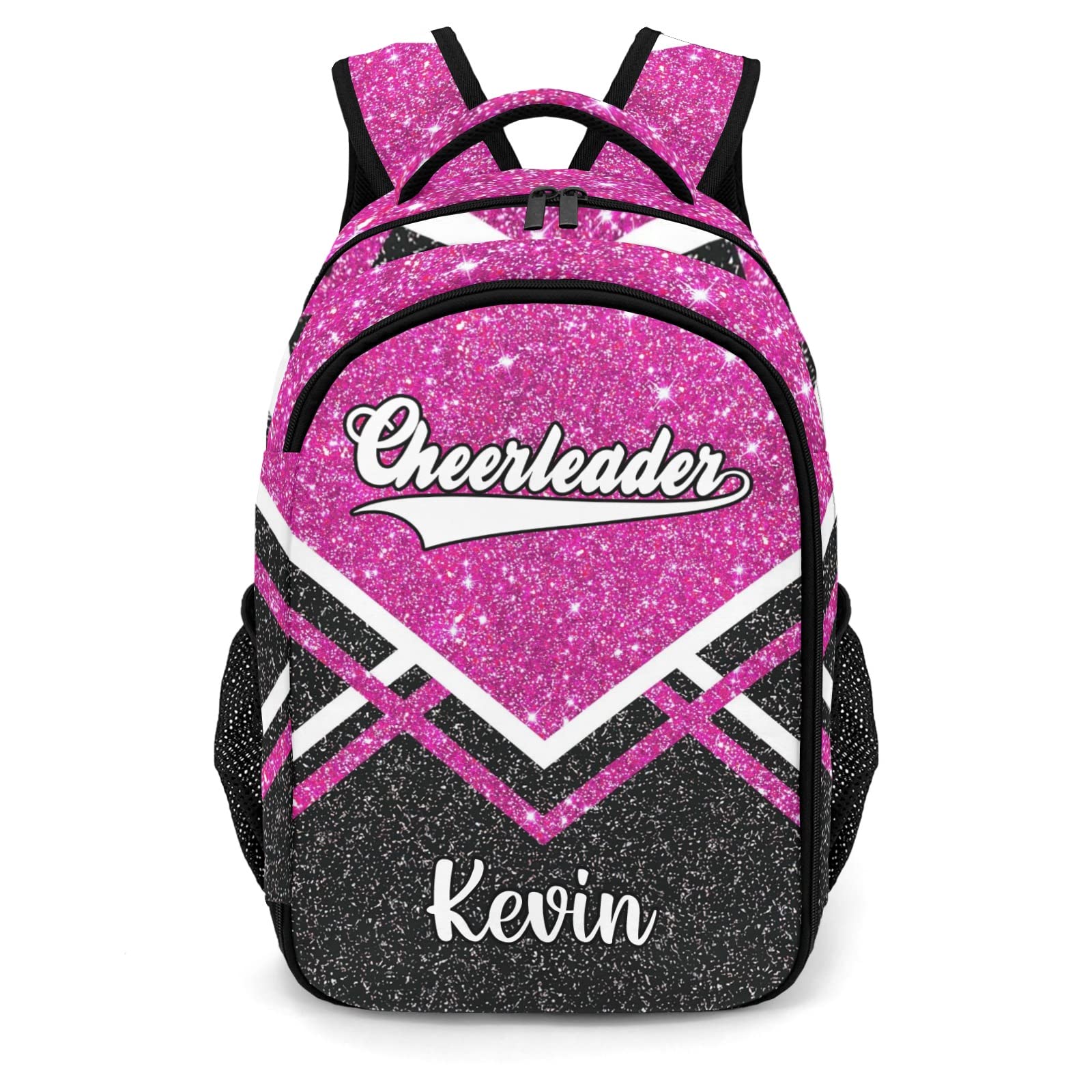 XOZOTY Rose Red Cheerleader Cheer Backpack Personalized with Name for Men Women Shoulder Bag Laptop Bag Bookbag
