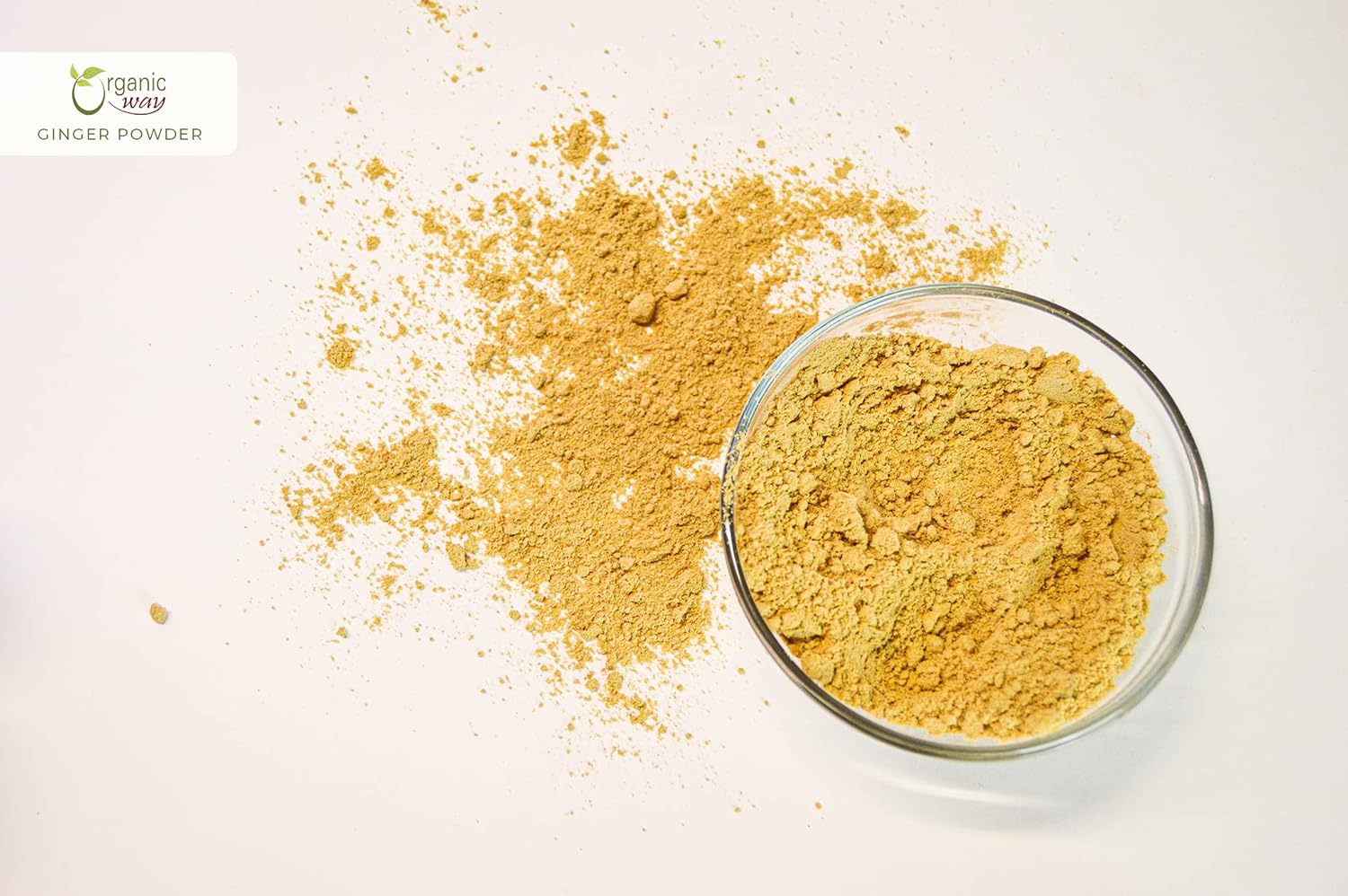 Organic Way Ginger Root Powder (Zingiber officinale Roscoe) Herbal Tea - Kosher & USDA Certified | Non-GMO & Gluten Free | Carefully Lab Tested | Resealable Bag | 100% Raw from India (2LBS / 32Oz.)