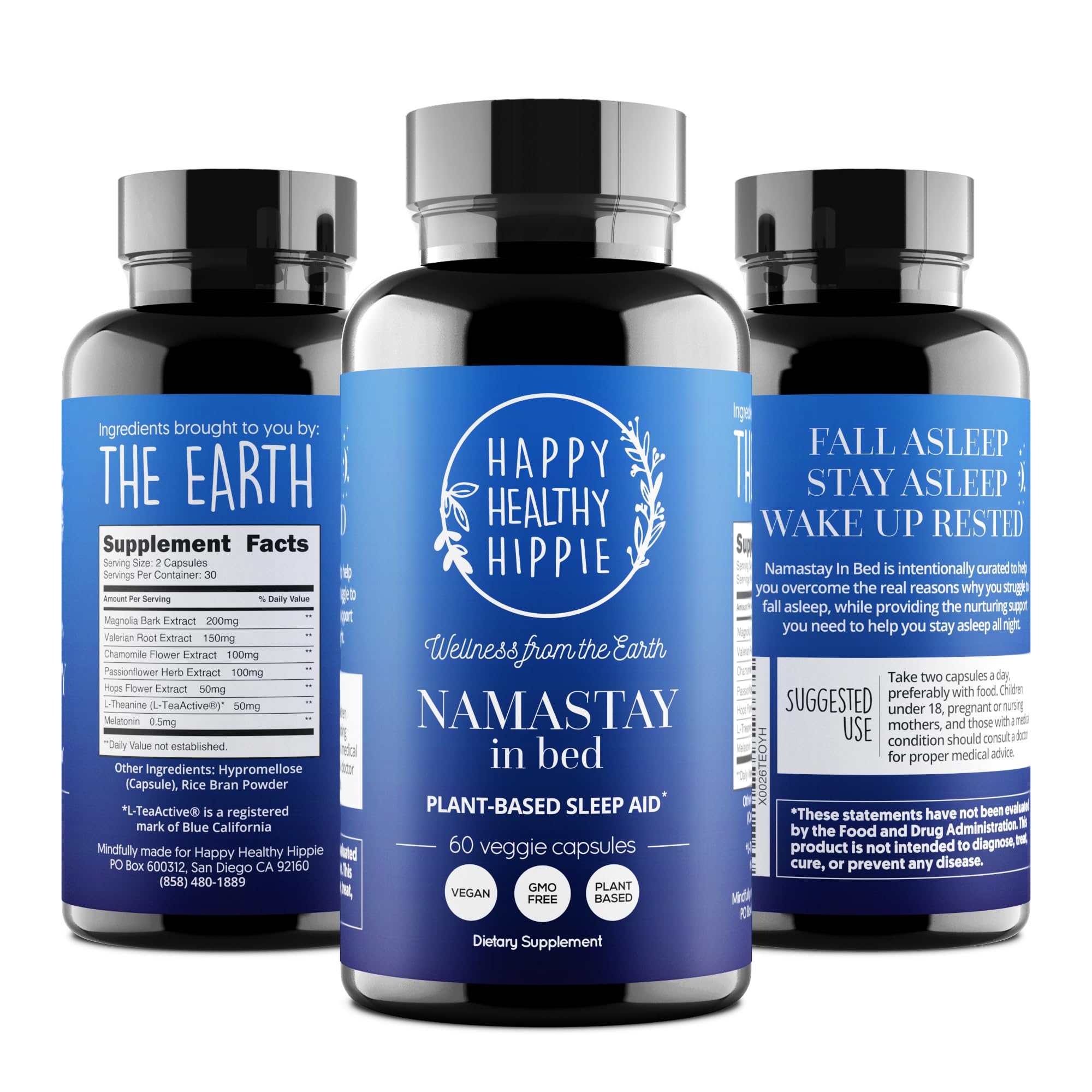Namastay in Bed Natural Sleep Aid, Low Dose Melatonin 0.5 mg, 60 Ct — Amazon image 6