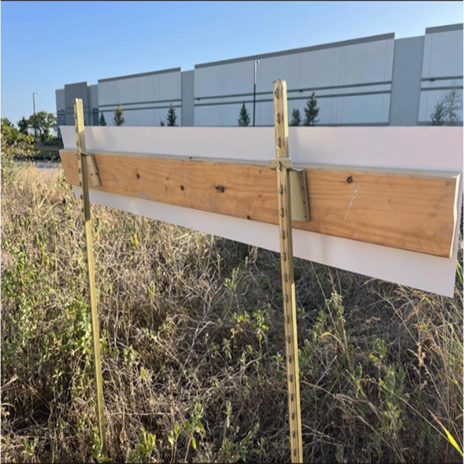Soportes en T para madera – Fácil montaje de acero | Postes de perfil en T – para horticultura, letreros de carpintería, reparación, exterior, jardín, bricolaje