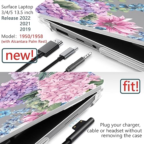 Miniatura 3 de TWOLSKOO Funda para portátil Microsoft Surface de 13.5" 543 con reposamanos de metal modelo 19511868, carcasa rígida de plástico con protector de