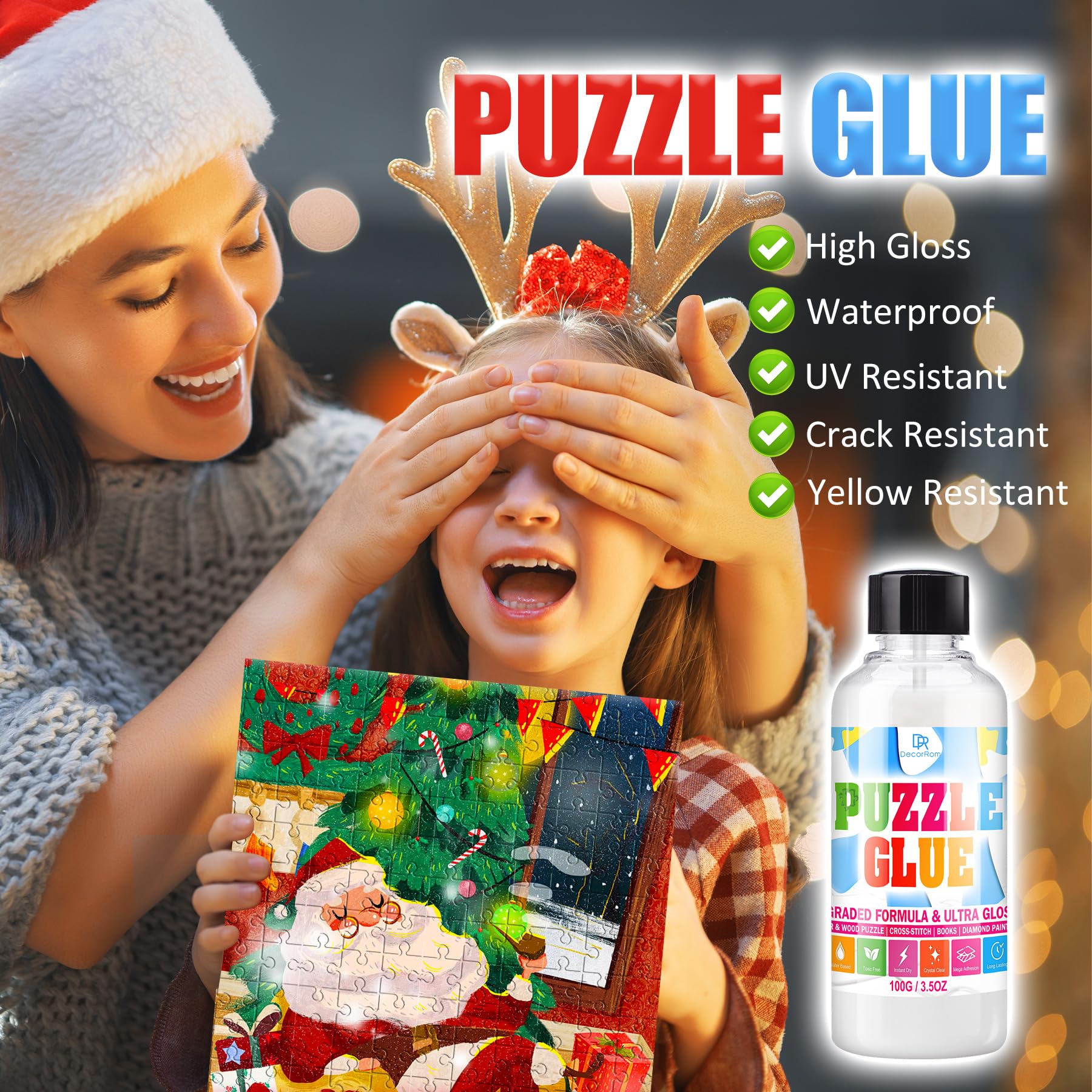 Colle Puzzle Transparente De 150 Ml, Avec Applicateur, Convient Pour