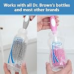 Dr. Brown's Soft Touch No Scratch Baby Bouteille Nettoyage Nettoyeur Nipple avec support et clip de stockage, BPA Gratuit, bleu 1-Pack