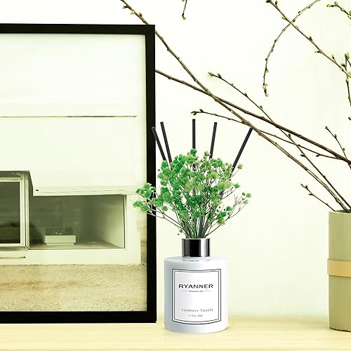 Miniatura 6 de Juego de difusor de varillas de 5.1 onzas, difusor de aroma de vainilla de cachemira con palillos, difusor de varillas de fragancia para el hogar