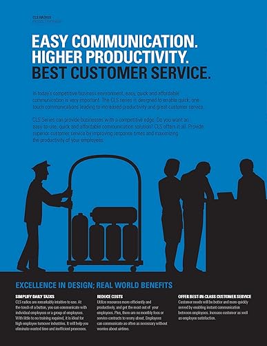 Miniatura 5 de 6 CLS1410 - Radios UHF de 1 vatio y 4 canales y 1 cargador de radio 56531 6 de Motorola Solutions - Diseñado para uso comercial, color negro