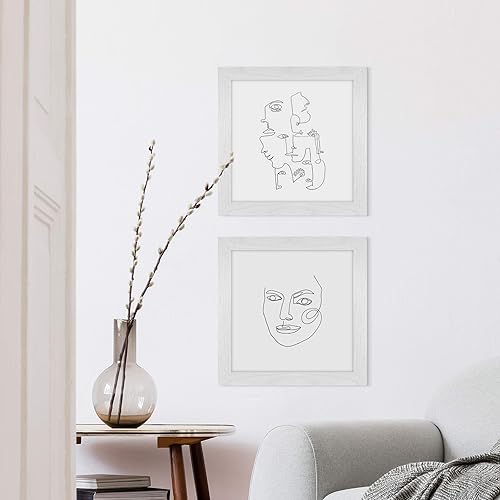 Vista 152 de MCS Studio Gallery - Portarretratos de textura de madera, negro, 10 x 10 pulgadas, para colgar y soporte posterior, marco cuadrado para fotos