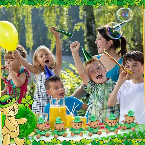 Miniatura 7 de 12 piezas de oso de peluche del día de San Patricio, mini oso de peluche, camisa bordada, oso de 4.7 pulgadas, pequeños recuerdos de fiesta para