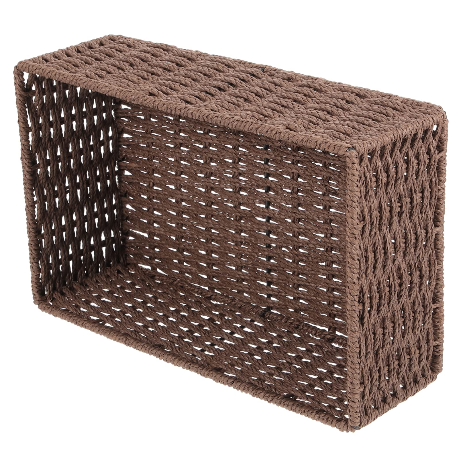 GAROZATION Storage Basket Paper Rope Organizer Large Decorative Bin for Home Office