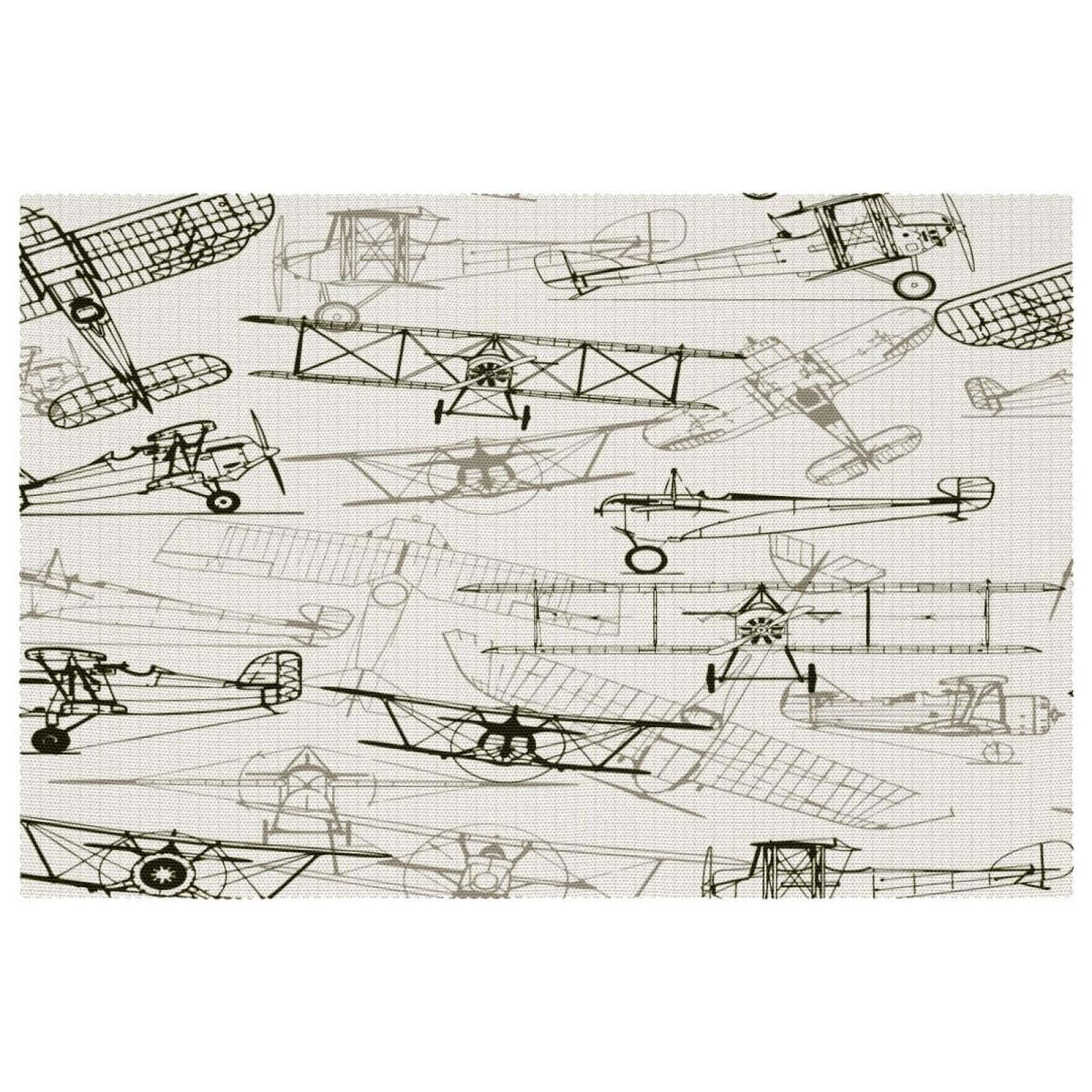 Set de table avion rétro pour sublimer vos dîners en famille x6