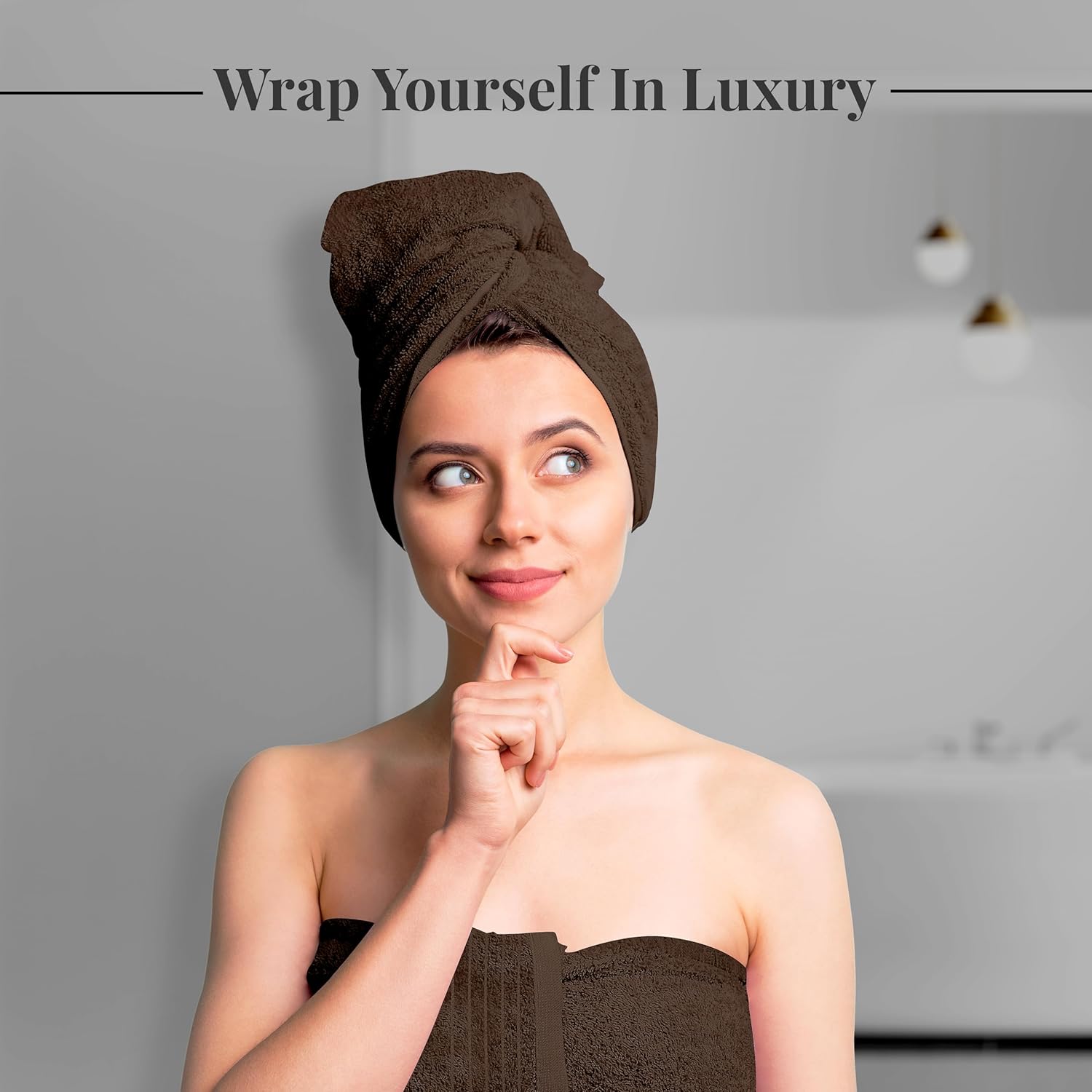 Tens Towels Pack of 4 Extra Large Bath Towels 30 x 60 Inches, 100% Cotton, Larger & Lighter Weight, Quicker to Dry, Super Soft and Absorbent, Perfect for Bathroom, Brown - Image 3