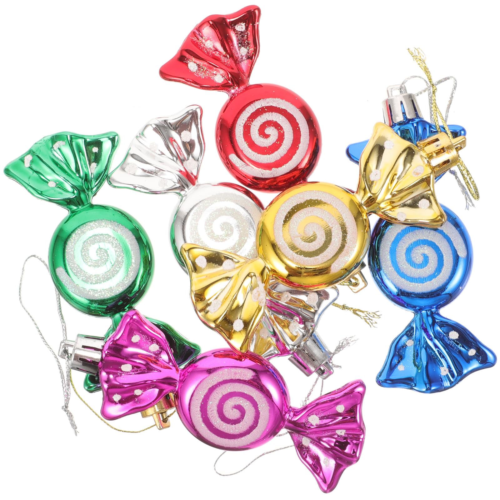 Happyyami 6pcs Sweets Candy Ornaments Xmas Tree Hanging Decorations for Home Wedding Christmas Birthday Party Decoration (6pcs)