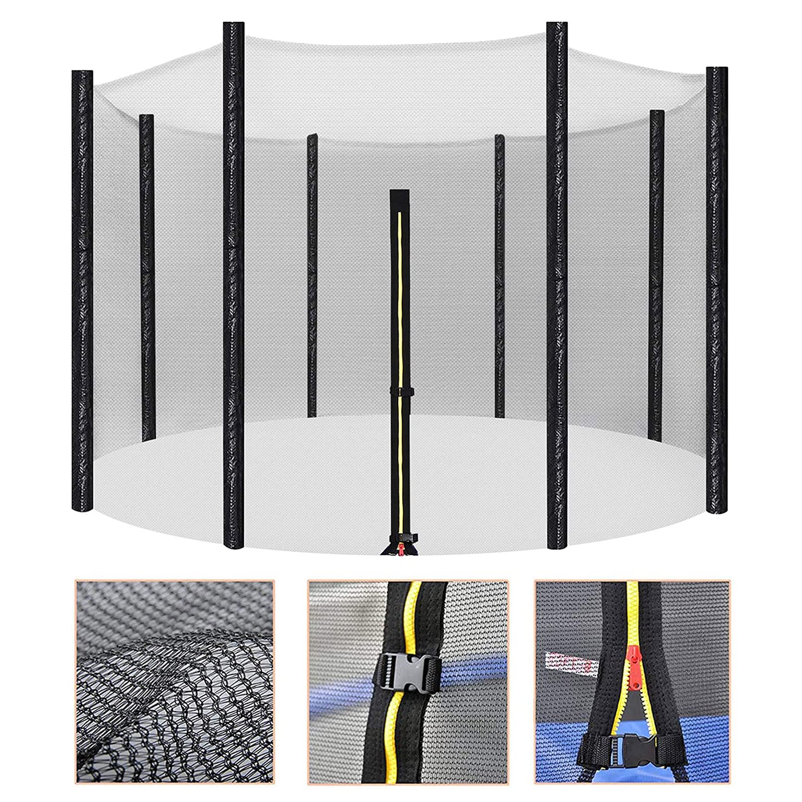 Valink Rete di sicurezza per trampolino, rete di sicurezza protettiva in nylon per trampolini a 6
