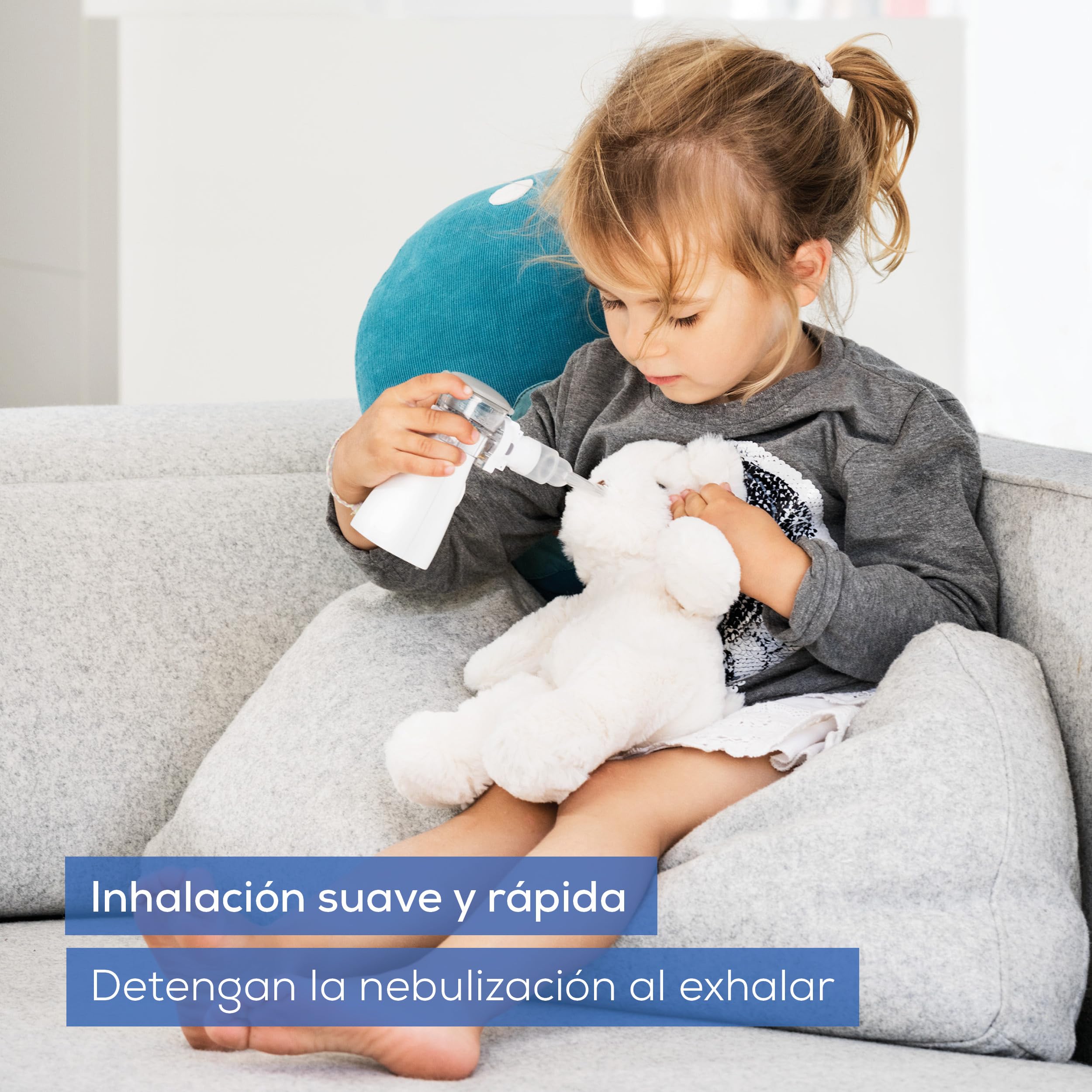 Beurer IH 57 Nebulizador con diafragma oscilante y tecnología de aerosol, inhalador portátil con batería recargable, para resfriados, asma y otras enfermedades respiratorias