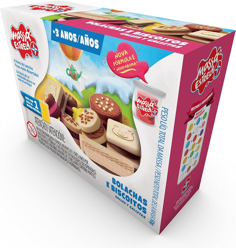 Brinquedos Estrela, Massa Estrela Kit Bolachas e Biscoitos, Multicolor