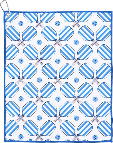 Millie Rose - Toallas de pickleball con estampados de moda, bonitas toallas atléticas de microfibra y algodón de 15 x 17 pulgadas con clip de