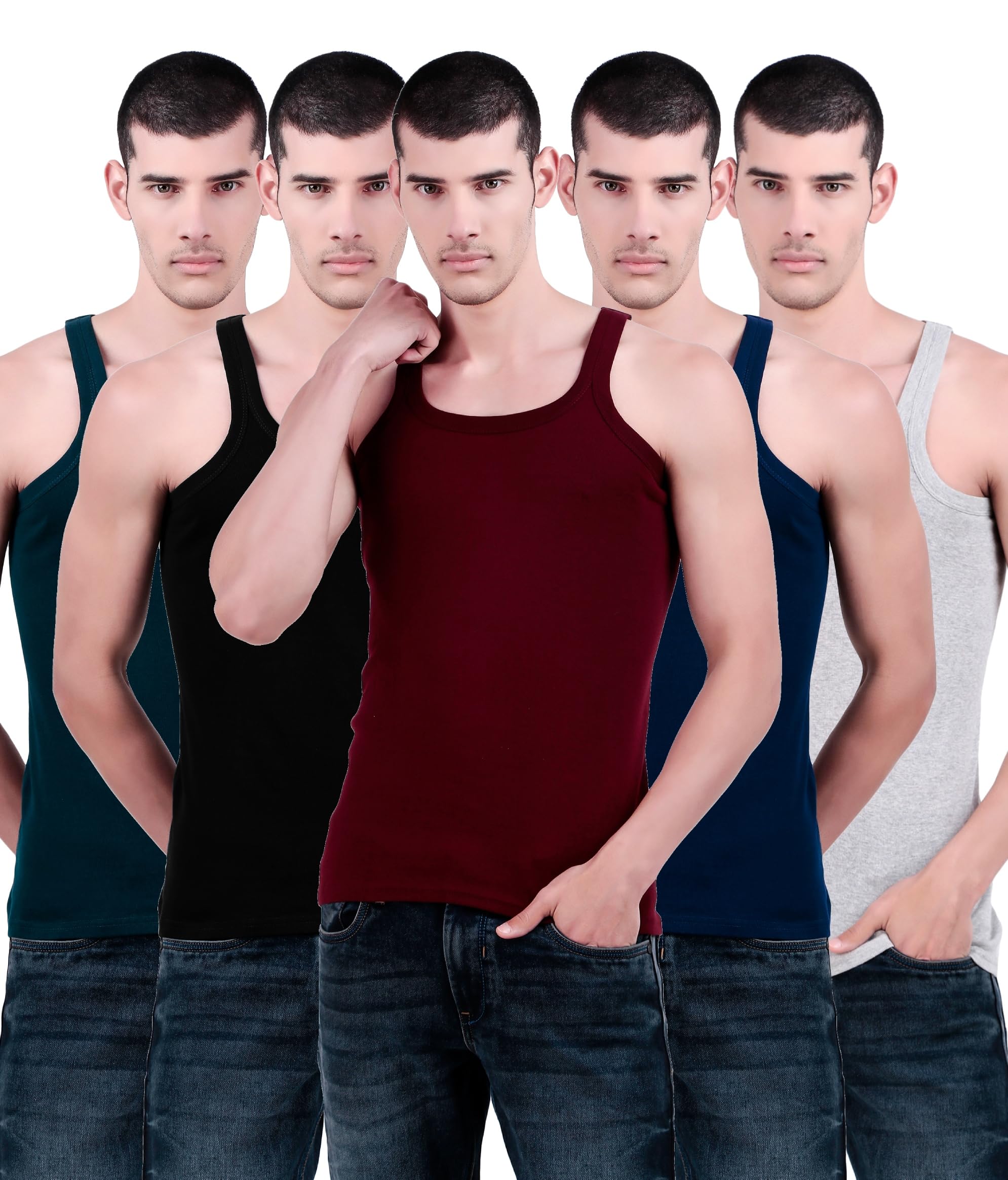 inner element The Ribbed Round Neck Racerback Vest – Ultimate Comfort & Style-Pack 5-picture-52