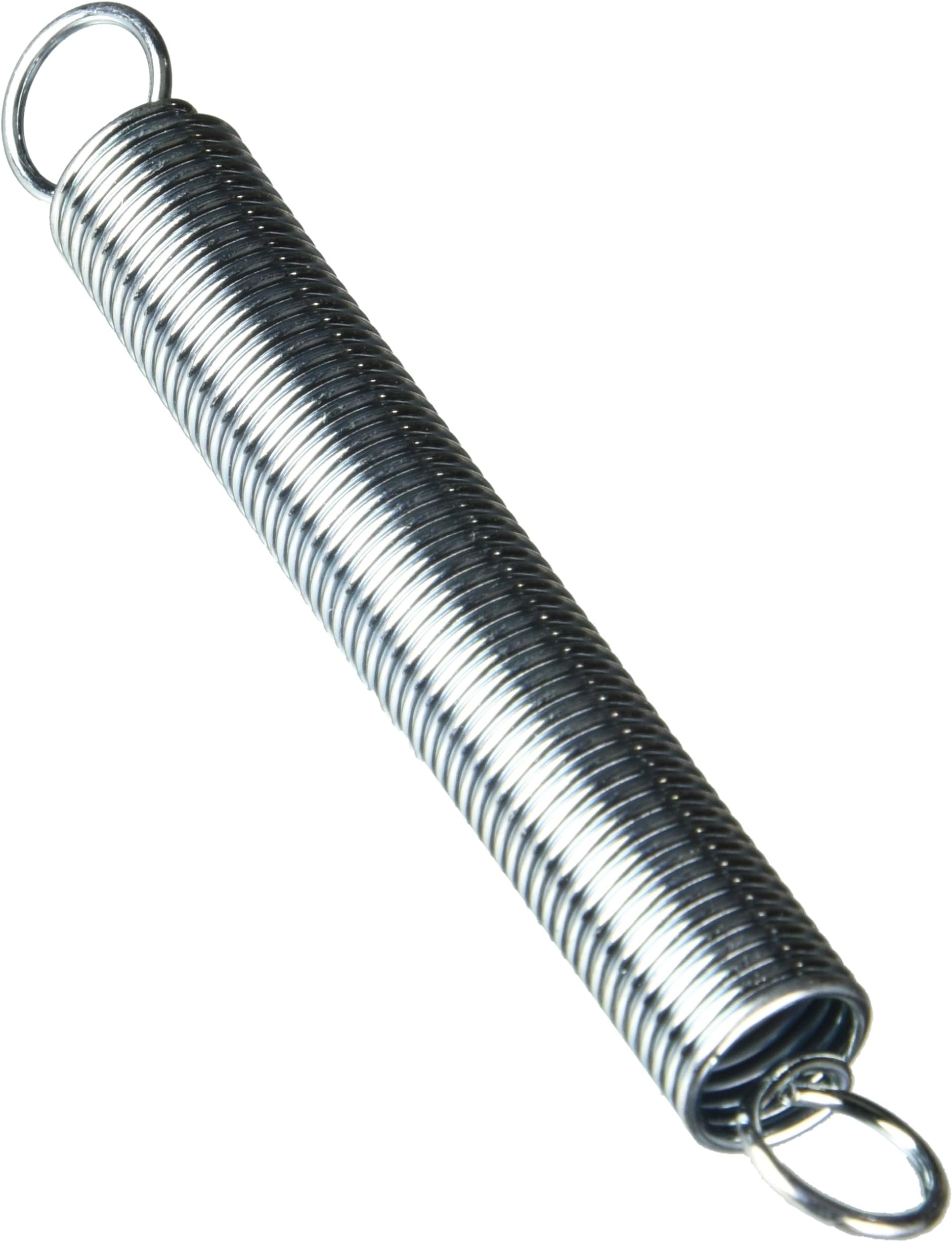 Prime-Line SP 9667 Extension Spring, Spring Steel Construction, Nickel-Plated Finish, 0.047 GA x 7/16 In. x 3-1/2 In., Closed Single Loop (2 Pack)