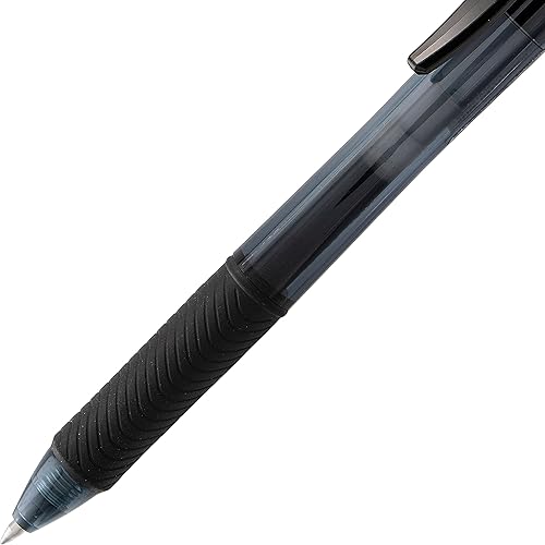 Miniatura 5 de Pentel EnerGel-X - Lapicera de gel líquido retráctil, punta de 0,7 mm de metal, trazo medio, 3 unidades, Negro