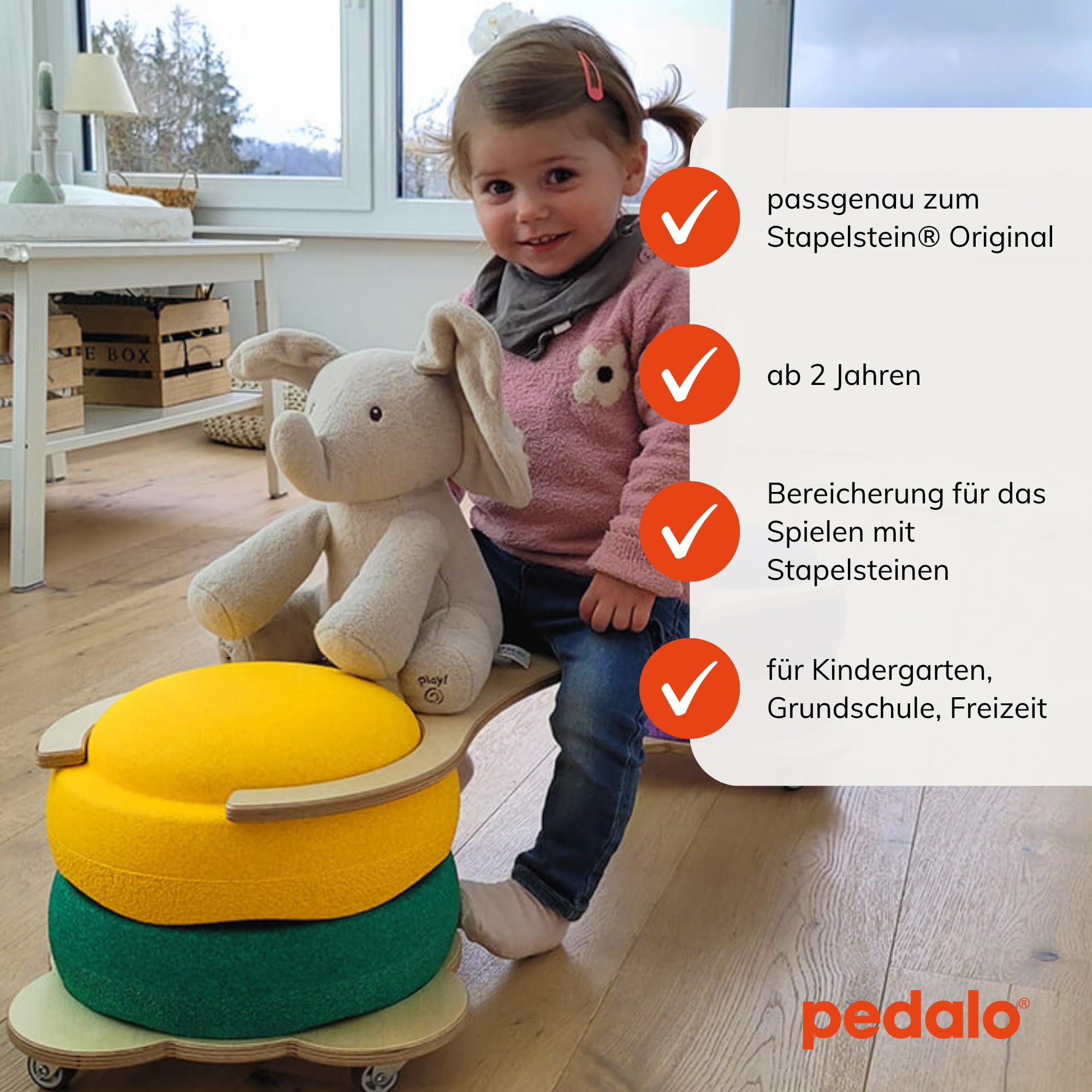 pedalo® Stapelbaustein Bus Ausführung Rollrutscher